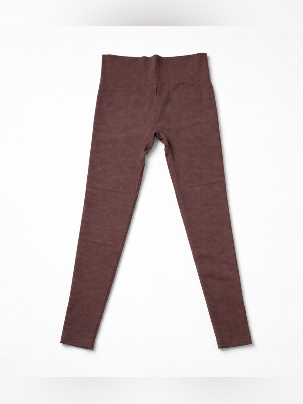 Women’s Leggings Ribbed Brown Size L.